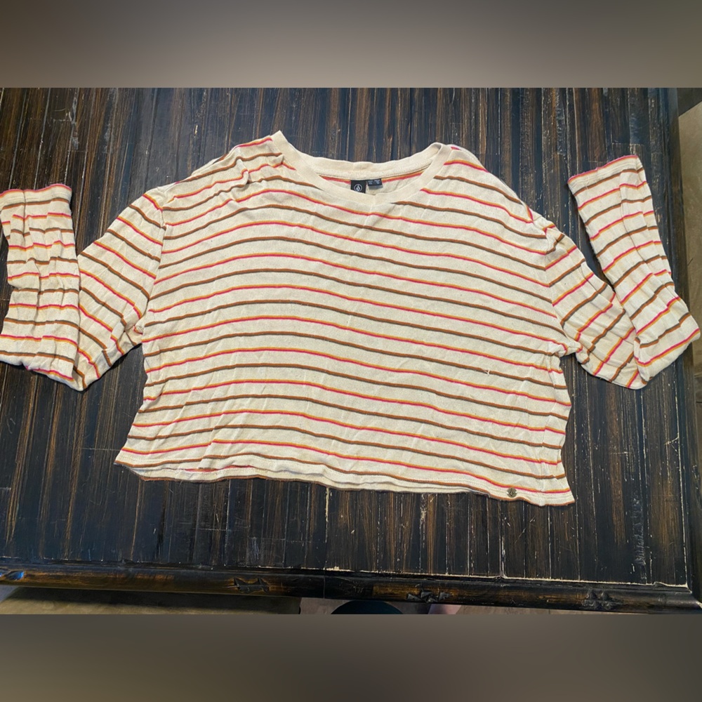 Volcom Multicolor Striped Knit Top